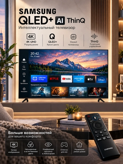 Smart телевизор QLED+ Android TV 32/43/50 дюймов