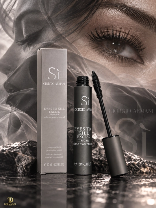 Черная тушь для ресниц Giorgio Armani Sì Eyes To Kill Excess, объемная тушь, 12 мл