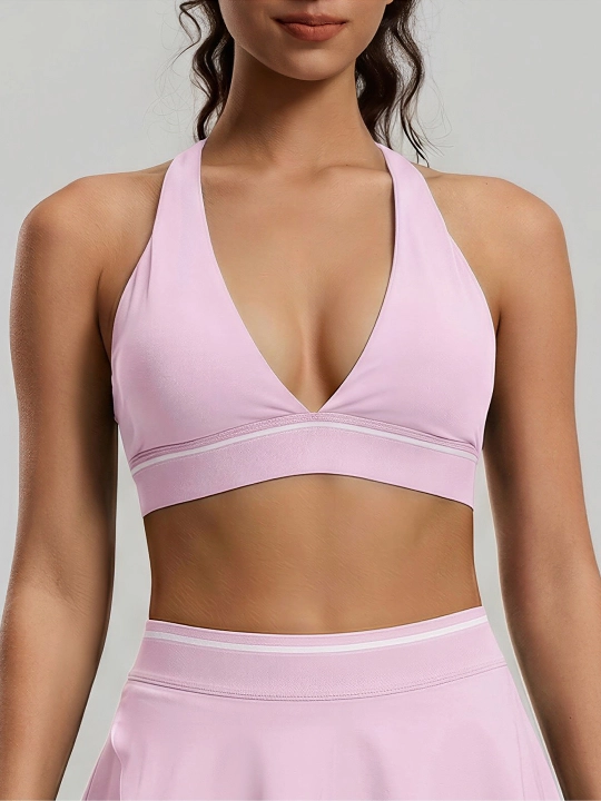 Topik, sport top, fitnes uchun chashkali sport topi, yoga, sport kiyimlari ayollar uchun - 