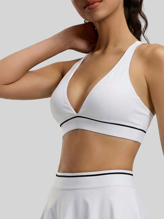 Topik, sport top, fitnes uchun chashkali sport topi, yoga, sport kiyimlari ayollar uchun - 