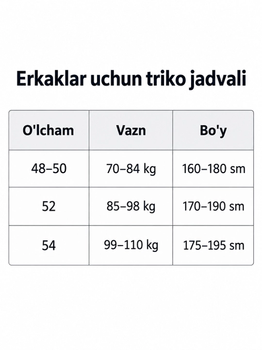 Katta o‘lchamdagi shimlar, erkaklar shimlari va paxta matosidan tikilgan triko