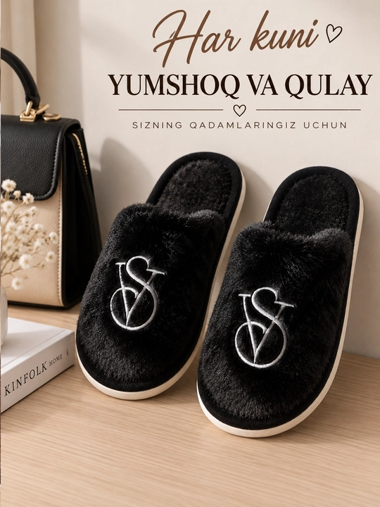 Ayollar uchun yumshoq, issiq uy shippaklari, 36-41