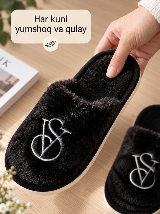 Ayollar uchun yumshoq, issiq uy shippaklari, 36-41