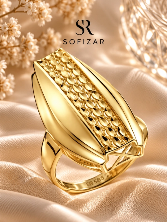 Золотое кольцо Sofizar 585 пробы, 3 г, артикул 182002035 - 