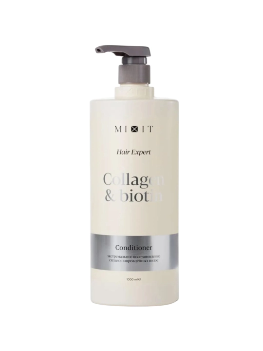 MIXIT Collagen & Biotin - Sochni tiklash uchun to‘plam, shampun + balzam, 2×1000 ml