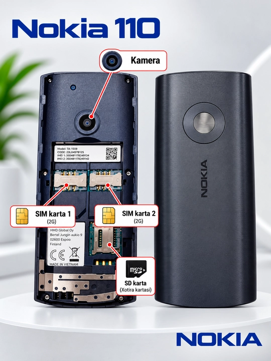 Nokia 110 tugmali telefoni