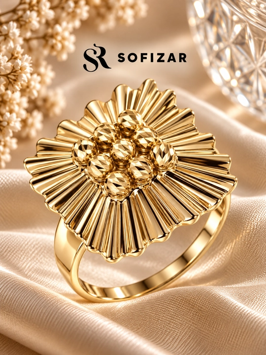 Золотое кольцо Sofizar 585 пробы, 3,1 г, артикул 182002036 - 