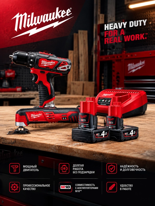 Milwaukee M12 VPP2D-402V 4933441250 to‘plami - 