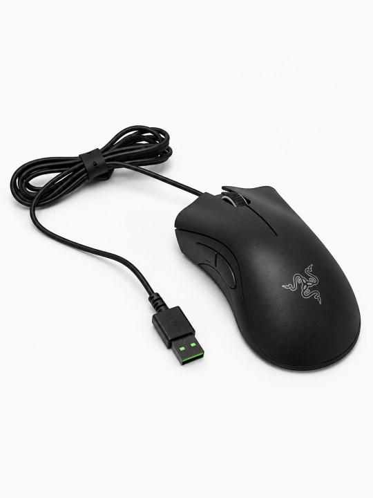 Игровая мышь Razer DeathAdder Essential USB RGB Black, 6400 DPI, проводная, с гарантией
