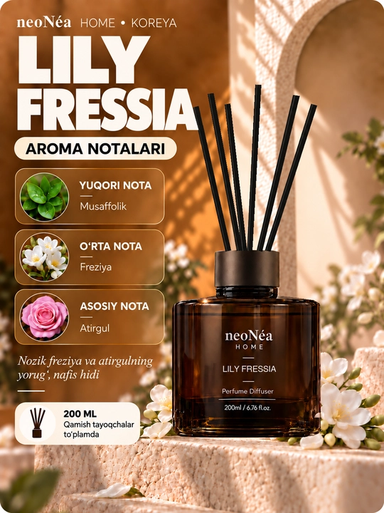 Uy, avto va ofislar uchun havo xushbo'ylagichi diffuzor "neoNea", Koreya 200ml