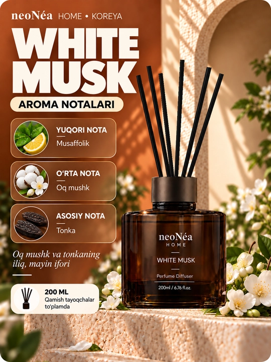 Освежитель воздуха диффузор для дома, авто и офиса "neoNea", Корея 200мл