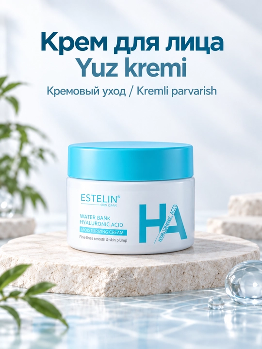 Набор косметики для ухода за лицом Estelin, 5 средств и массажный роллер