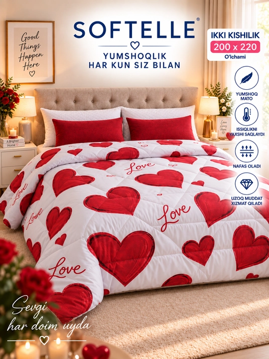Мягкое зимнее одеяло,Plant-Satin, пушистое, толстое, 150×220 и 200×220 см, вес 1,8кг и 3кг
