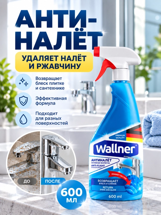Antinalet tozalovchi spreyi Wallner, 600 ml - 