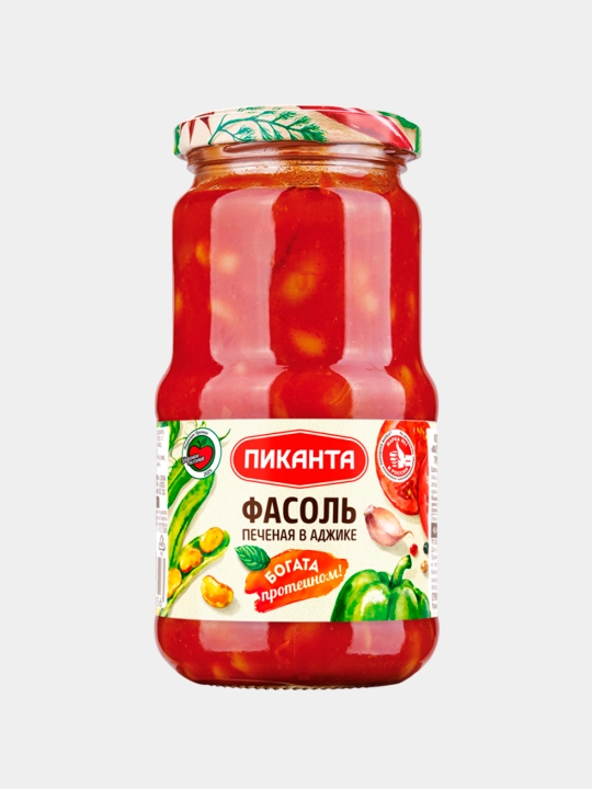 Pikanta adjikida pishirilgan loviya, 470 g - 