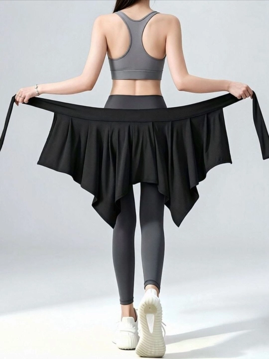 Ayollar uchun sport top,2ta1 da,yubka bolero,yoga,fitnes raqs va kundalik kiyim, Free Size