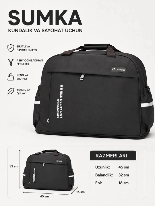 Sport va sayohat uchun sumka - 
