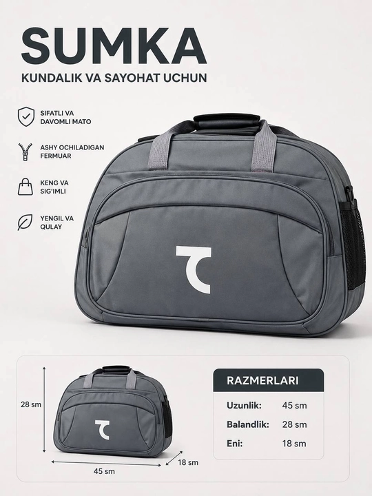 Sport va sayohat uchun sumka - 