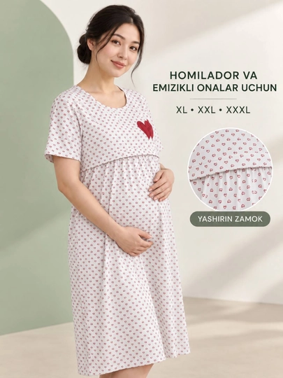 Homilador va emizikli onalar uchun kundalik va uy kiyimlari, emizish uchun, XL-XXXL - 