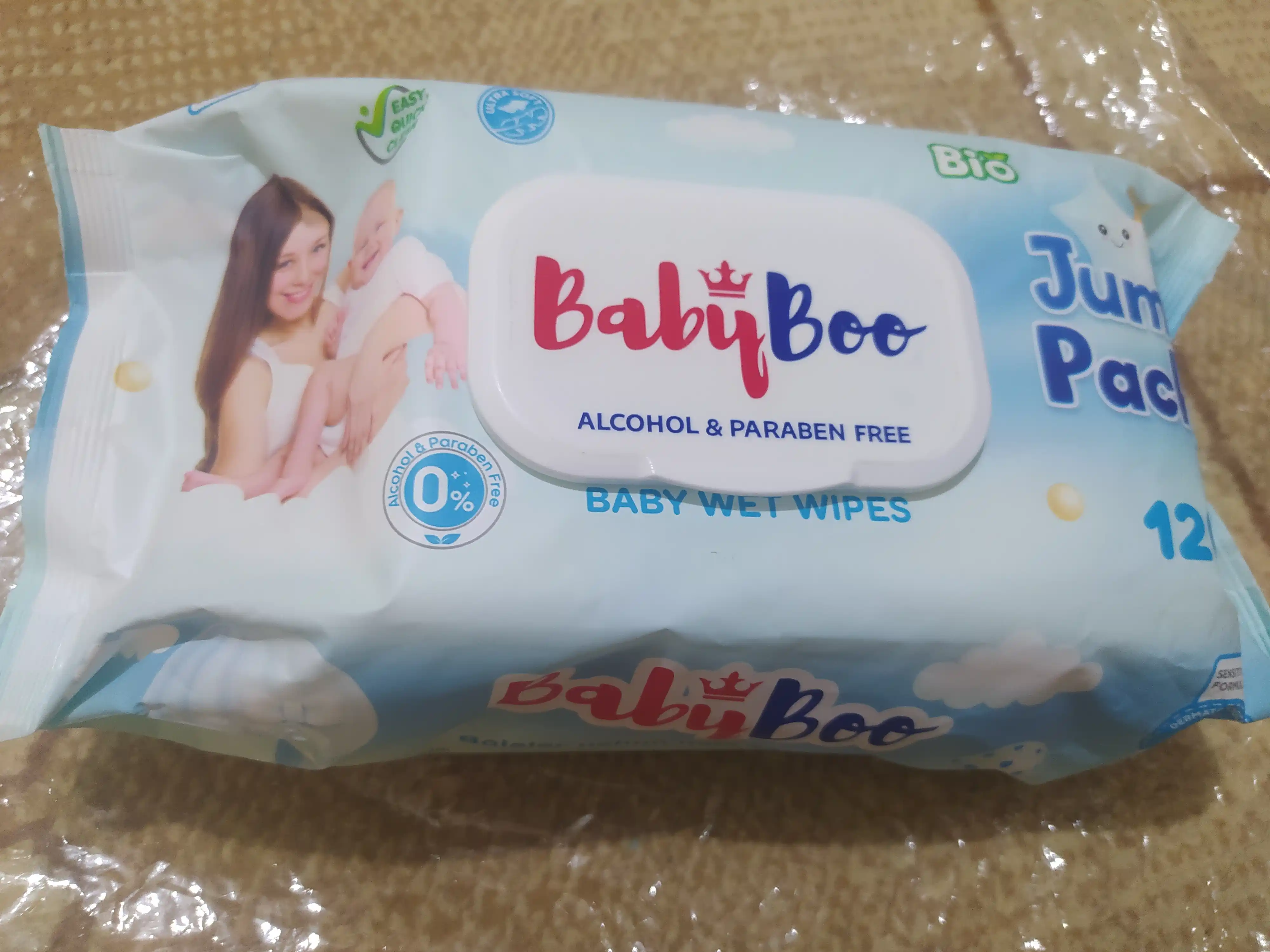 Детские влажные салфетки BabyBoo, Blue, 120 шт