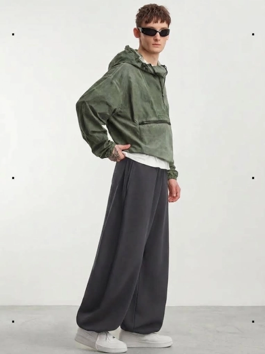 Sport triko erkaklar uchun , keng Baggy oversize shimlar, kuzgi erkin bichim