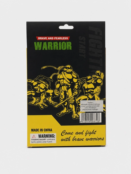 Ninja Warrior figurasi 14 sm, harakatlanuvchi bo'g'imlar, qurol bilan, 3+