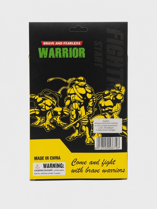 Ninja Warrior figurasi 14 sm, harakatlanuvchi bo'g'imlar, qurol bilan, 3+