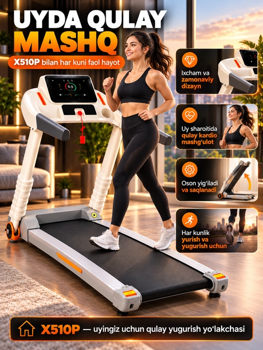 Begavoy darojka X510P, elektr, 1–14 km/soat, 100 kg gacha