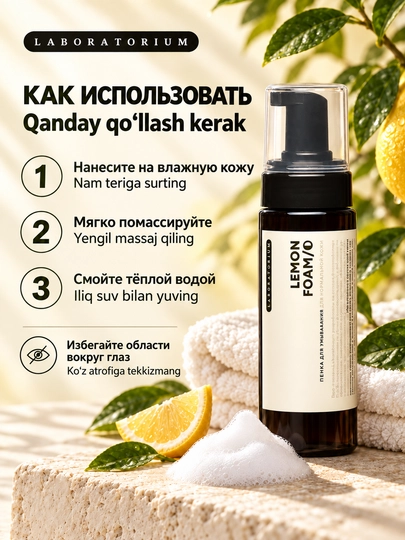 Пенка для умывания Laboratorium, 150 мл, для сухой, нормальной и комбинированной кожи