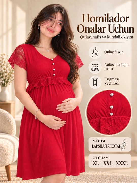 Homilador va emizikli onalar uchun kundalik va uy kiyimlari, emizish uchun, XL-XXXL - 