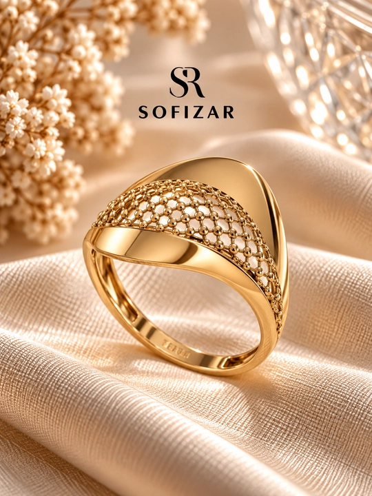 Sofizar oltin uzuk 585 proba, 1,4 g, artikul 182001807