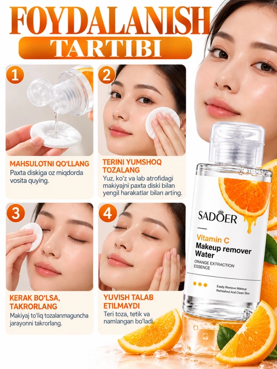 Mitsellyar suvi SADOER Vitamin C Makeup Remover Water