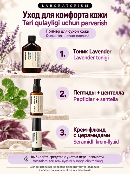 Сыворотка для лица Laboratorium: витамин C, AHA, салициловая, пептиды, сквалан, увлажнение