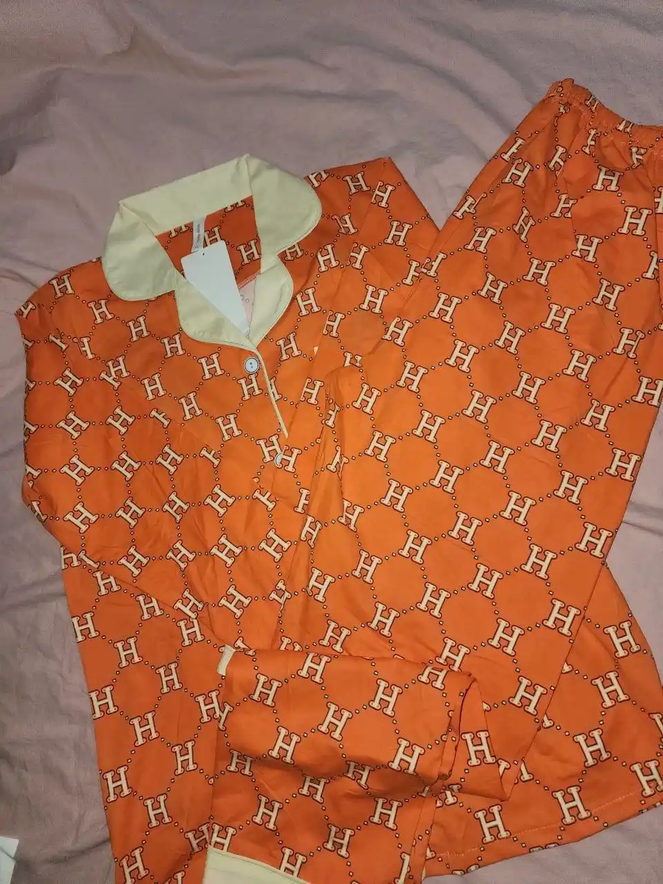 Женская пижама, 2 в 1, хлопковый комплект, кофта и брюки, XL–XXL, +подарок