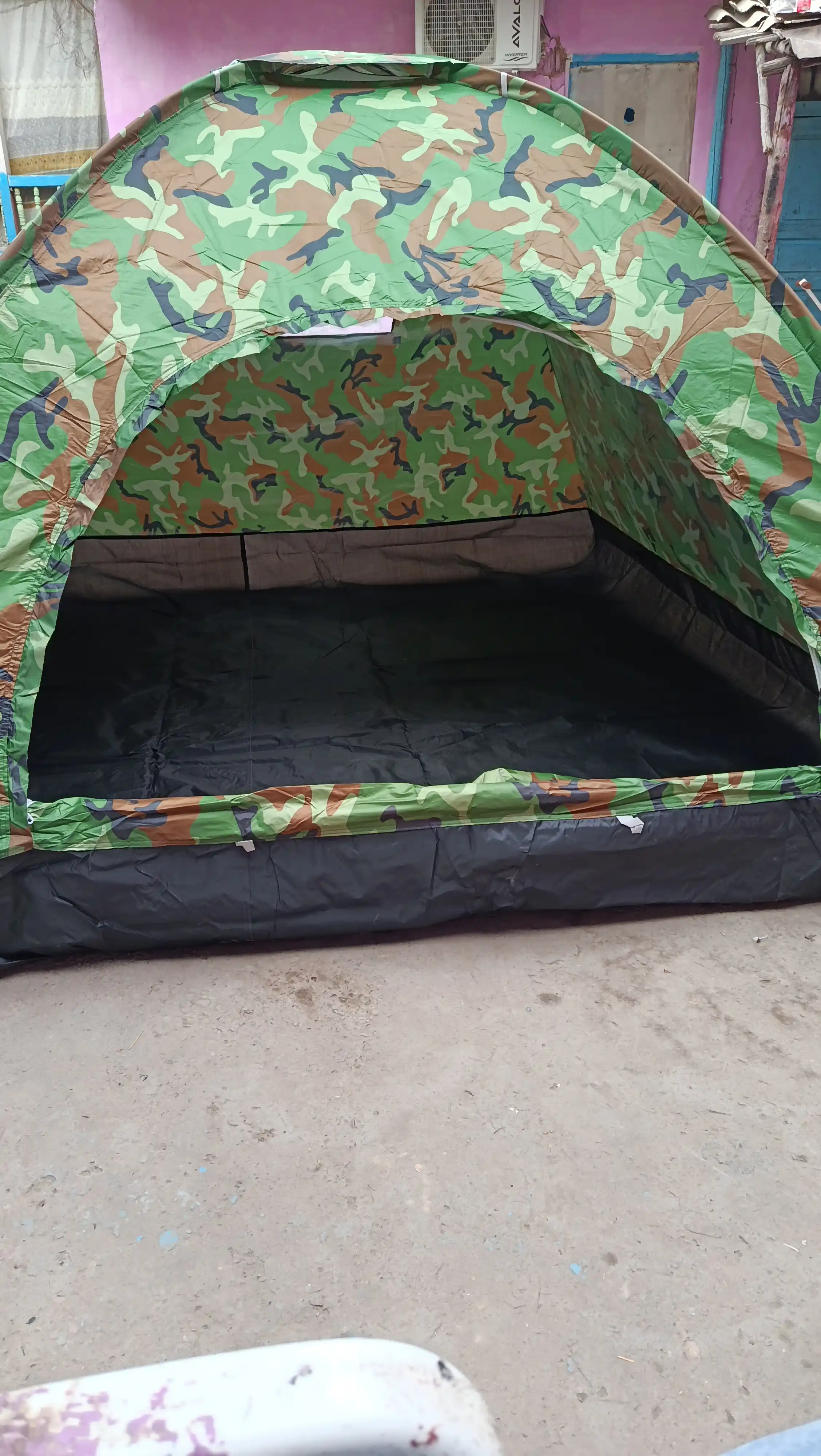 Avtomatik turistik chodir, 6 o‘rinli, iskabtoparlarga qarshi to‘rli, 220 × 250 × 165 sm