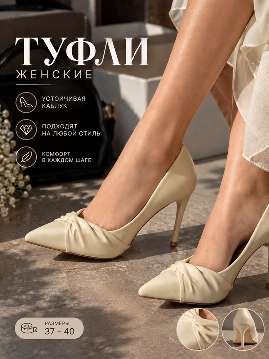 Женские туфли на высоком каблуке повседневные и для вечеринок - 