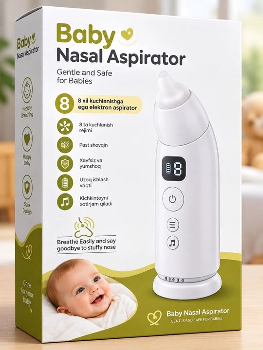 Aspirator ekektron-chaqaloqlar va bolalar uchun,8 xil kuchlanish rejim - 