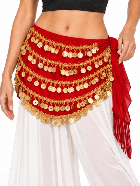 Arabcha raqs belbog‘i, tangali sharqona bel bezagi, belly dance, universal o‘lcham