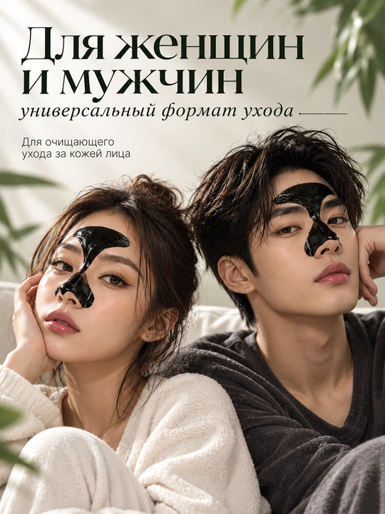 Маска от черных точек с бамбуковым углём маска-плёнка для лица 60 г