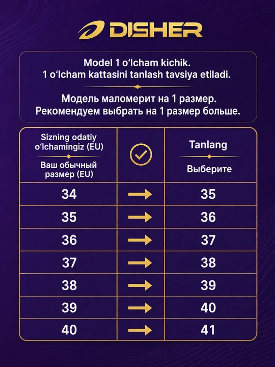 Ayollar uchun, DISHER WarmSlip qishki sliponlari, issiq va qulay (1 o‘lcham katta oling)
