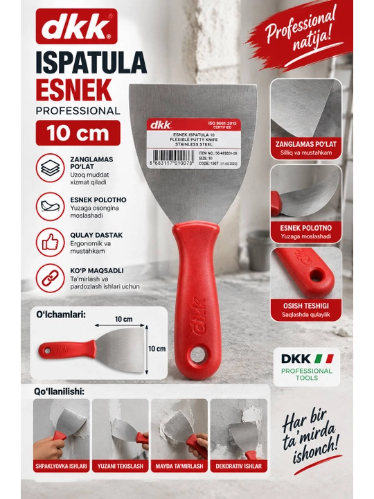 DKK Professional 10 sm - egiluvchan shpatel - 