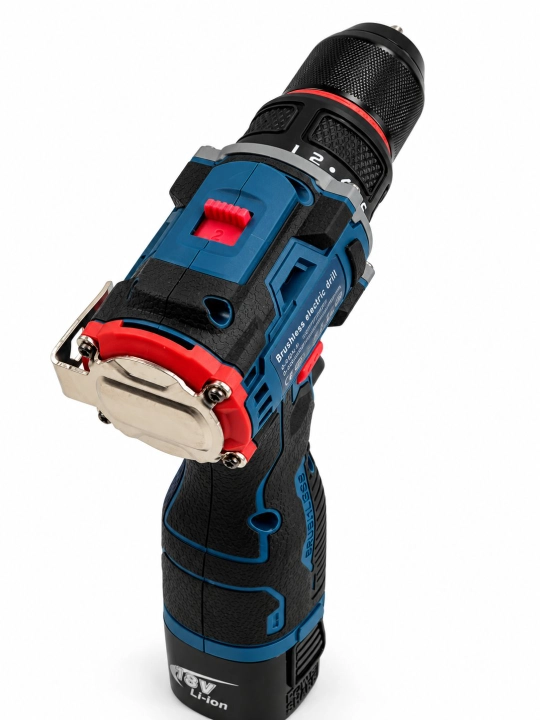 Akkumulyatorli buragich 18V Brushless, 2 ta AKB va zaryadlovchi, quti
