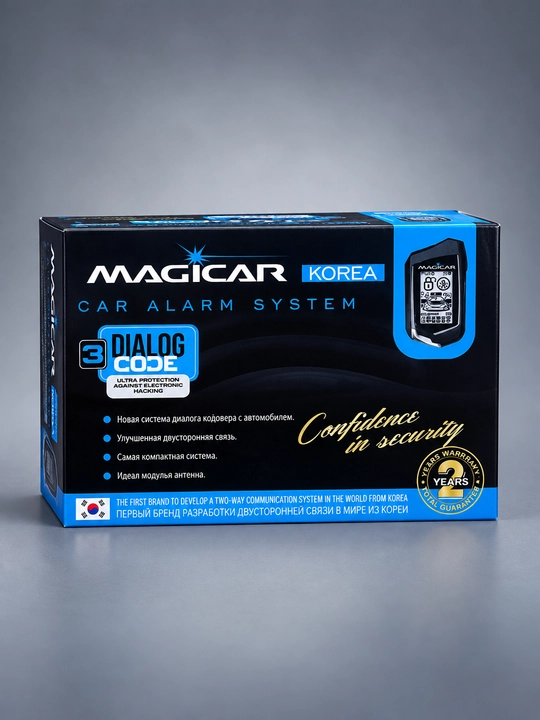 Magicar 906 avtosignalizatsiya, avtozavod va pultlar bilan, komplekt
