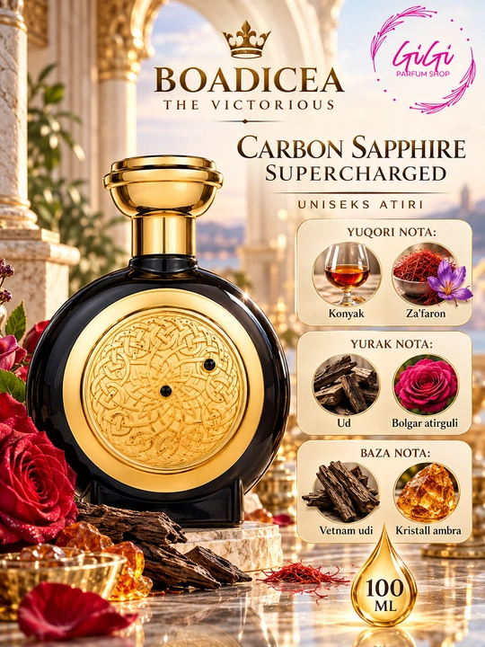 Boadicea the Victorious Carbon Sapphire Supercharged, Rose Sapphire uniseks atirlar 100 ml - 