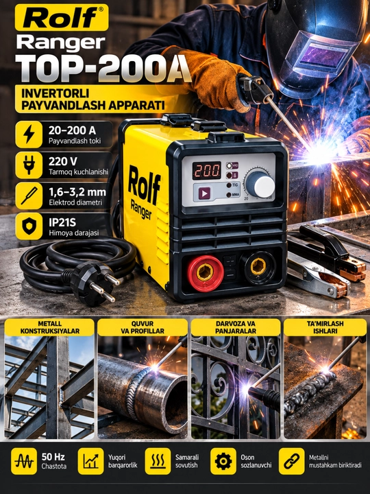 ROLF TOP-200A - bu invertorli payvandlash apparati