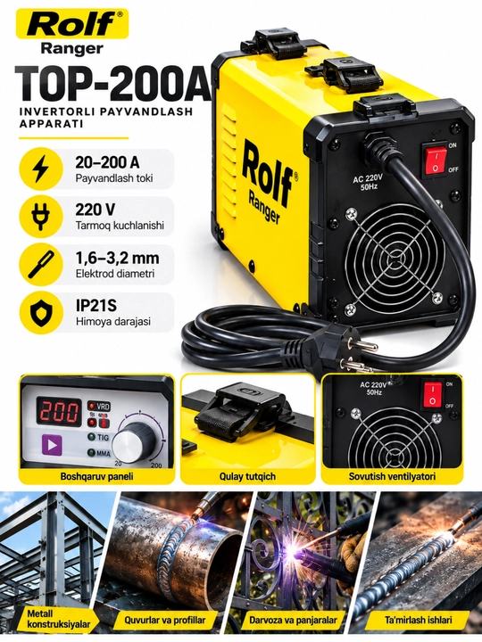 ROLF TOP-200A - bu invertorli payvandlash apparati