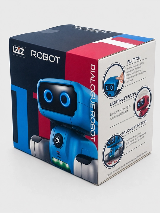 Interaktiv robot Dialogue Robot LZZ ovozli boshqaruv, yurish va yoritish bilan