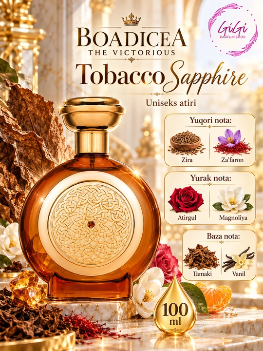 Boadicea the Victorious Tobacco Sapphire, Aqua Sapphire, парфюм унисекс, 100 мл - 