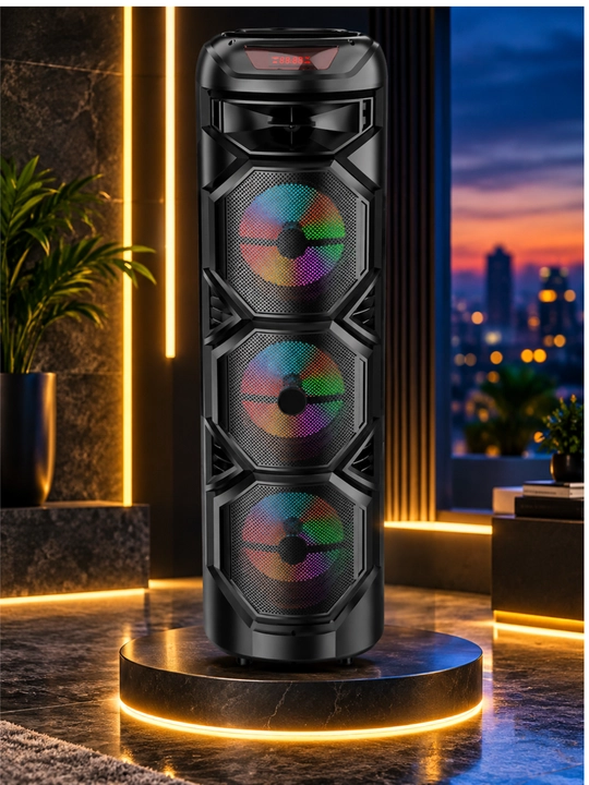 ZQS8301 8" Bluetooth колонка, RGB, микрофон, пульт, USB, AUX, TF, FM