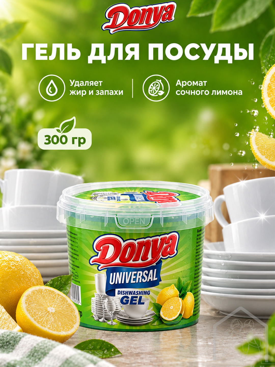 Гель для мытья посуды 300 гр, DONYA - 